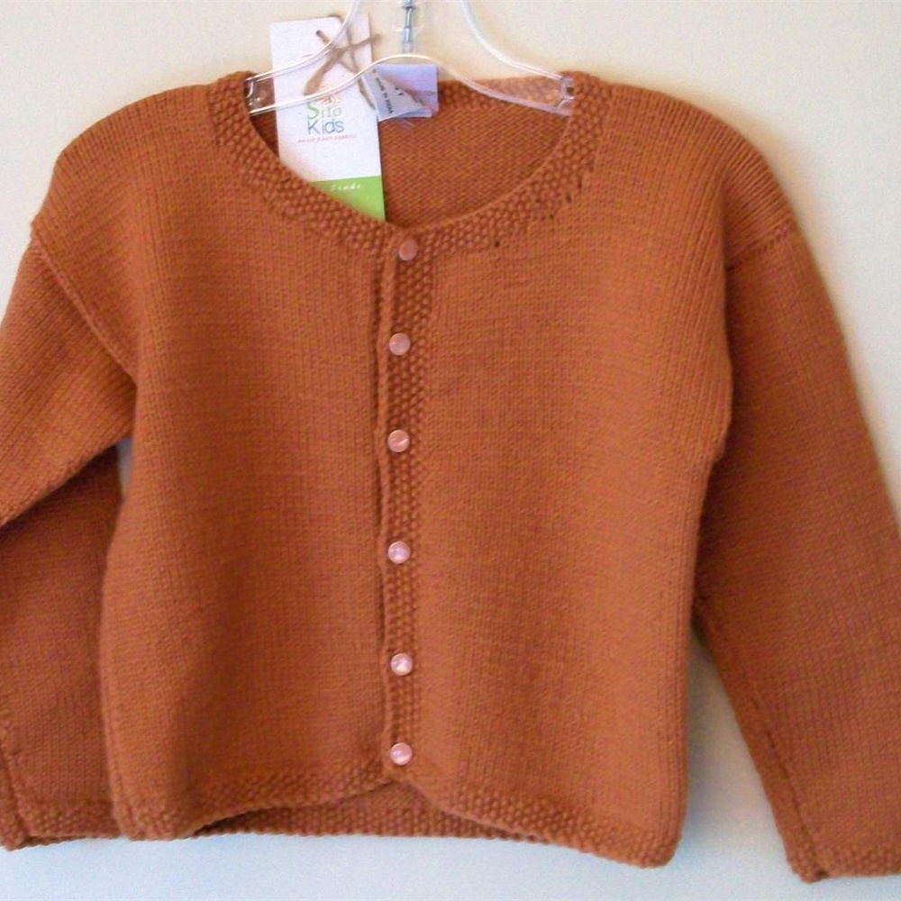 TODDLER SWEATER ORGANIC NEW Hand Made Merino Wool